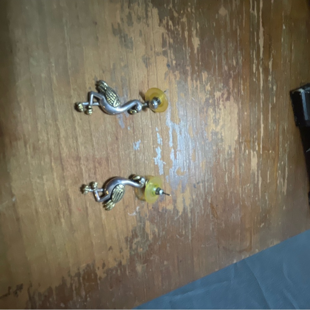 Two-tone Flamingo Earrings
